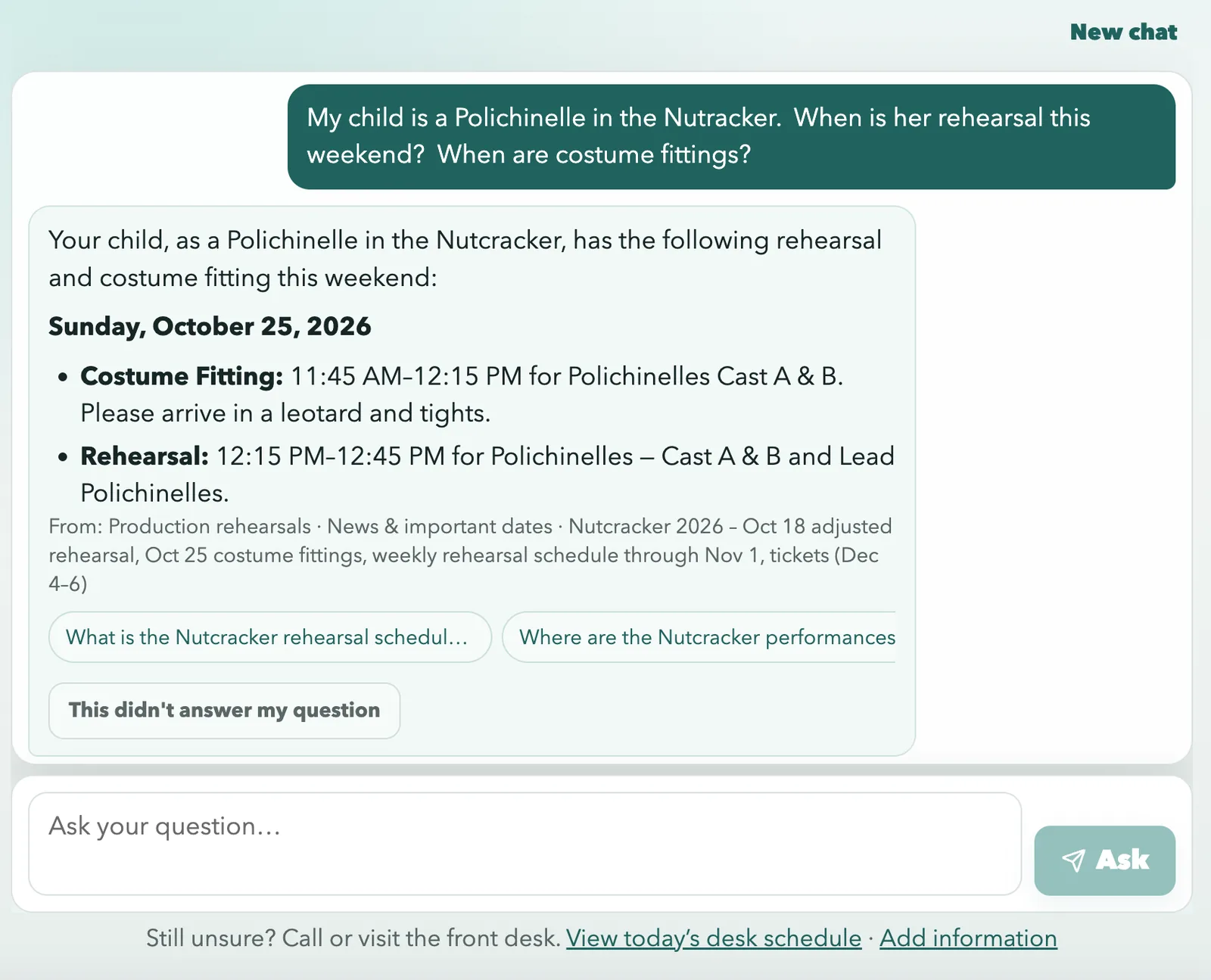 AI business answers screen 1